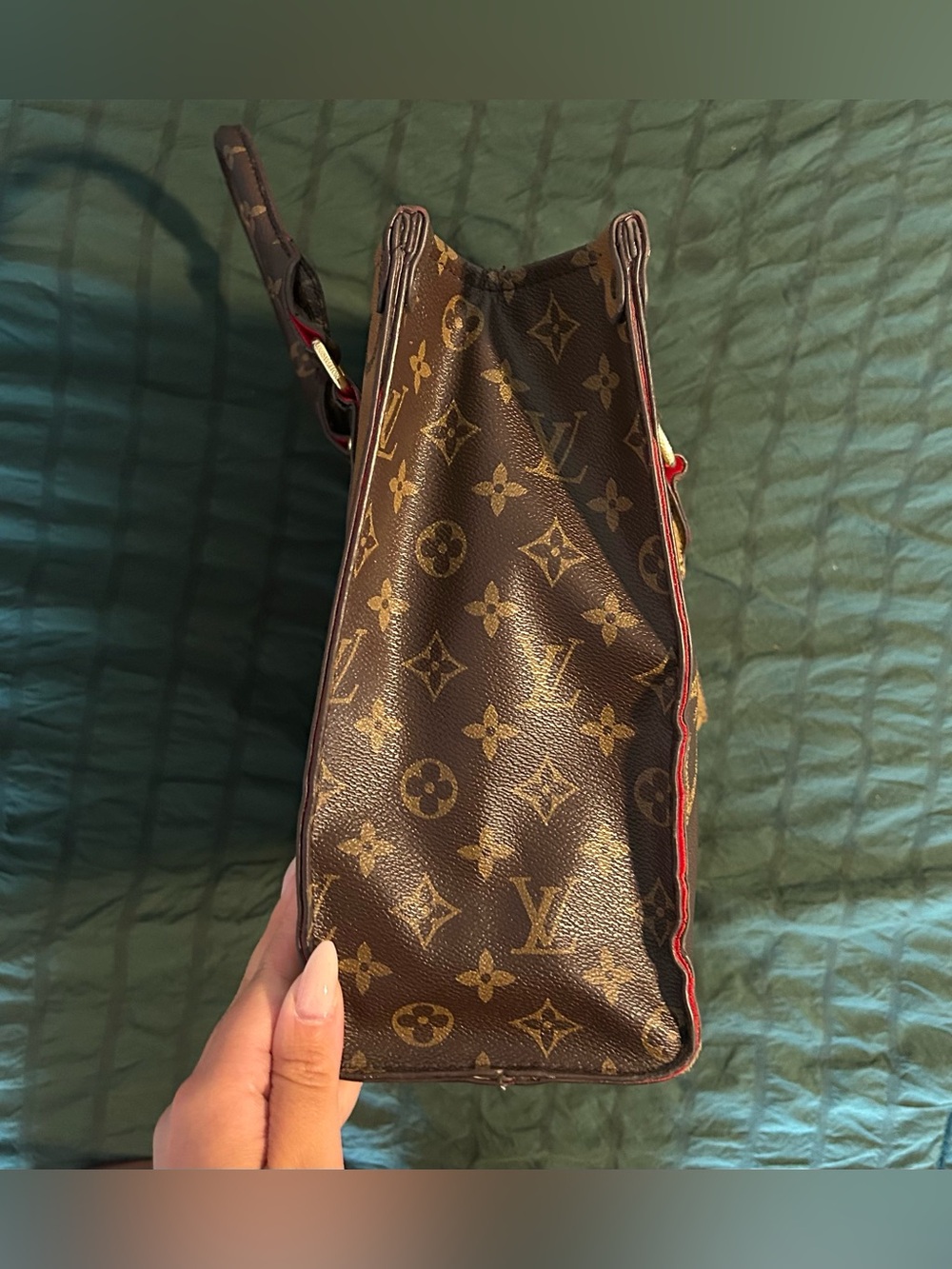 Two-toned brown tote - Picture 3 of 4